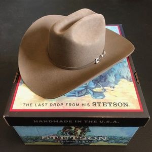 Stetson Lariat Felt Cowboy Hat 5X Driftwood 7 3/8"